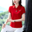 Women's Polo Shirt short sleeve basic shirts Bee Embroidered T-shirt Golf T-shirts Female Sports Polo Tee Oversized Top Pulovers