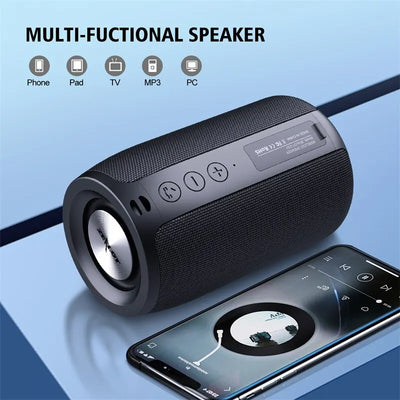 ZEALOT S32 Portable Wireless Speaker Subwoofer Stereo Waterproof Powerful Column Outdoor Speakers Boom Box TF Card & AUX Audio