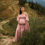 Women's Boho Two-Pieces Set Maternity Dresses For Photo Shoot Comfortable Linen Cotton Vintage Top And Skirt Pregnancy Clothing