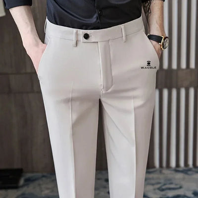 New 2024 Fashion Business Golf Casual Pants Men's W Angle Straight Leg Pants Fashion Men's Casual Pants