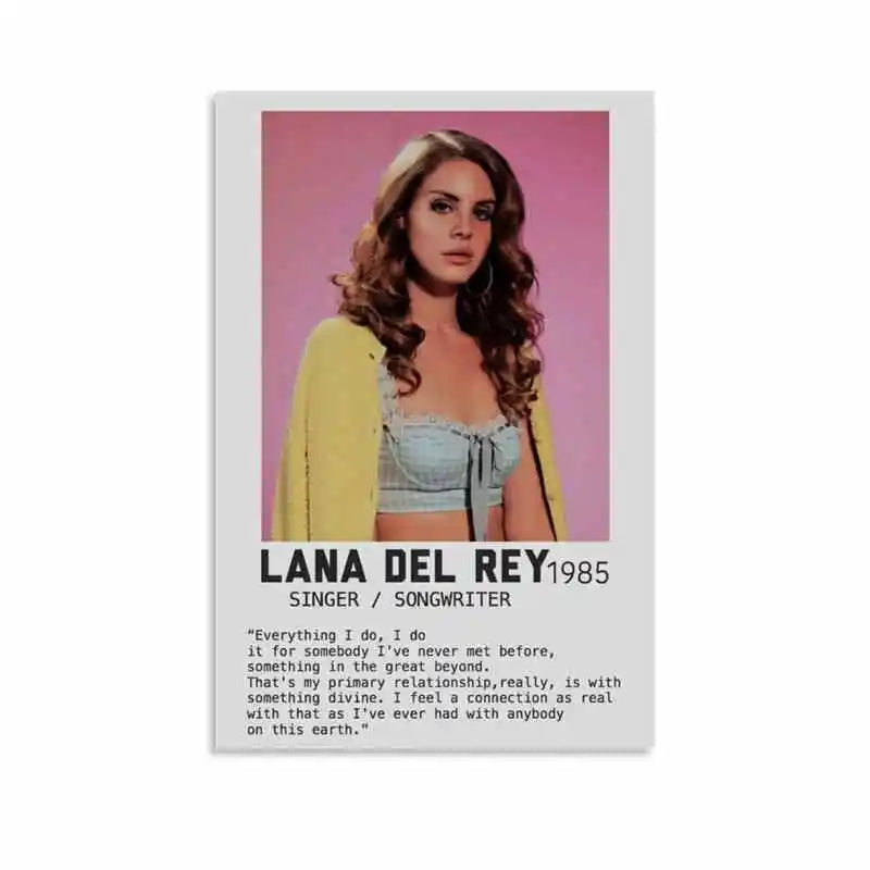 Lana Del Rey Poster Singer Lizzy Grant Aesthetic Music Album Rapper Hip Hop Movie Canvas Decoration Wall Art Mural Room Decor