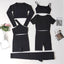 WAREBALL 2/3/7Piece Seamless Yoga Set Women Sports Suits Workout Bra Cropped Sports High Waist Gym Legging Fitness Wear