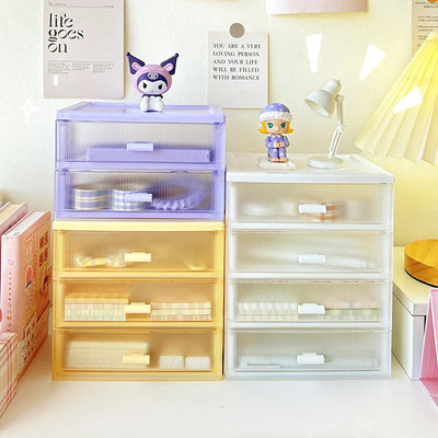 Tabletop storage box, drawer-type stationery, sundries, cosmetics organizing, small box, office, student desk, shelf