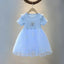 Girls Dress Cartoon 2024 Summer Frozen Fashion Children's Elsa Princess Baby Girl Toddler Short Sleeve Cute Party Dresses 3-9Y