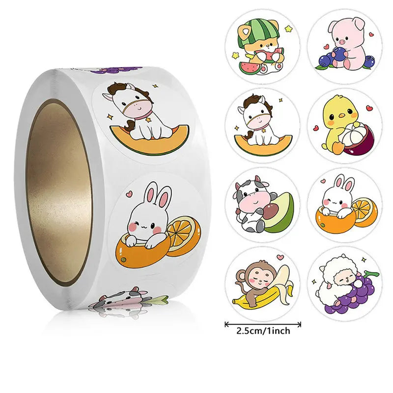 Wholesale NEW Kids' motivational stickers Cute animal reward sticker Friendly campus Office classification self-adhesive labe