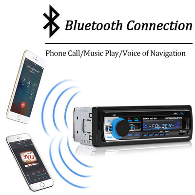 Car Radio 1 din Stereo Player Digital Bluetooth Car MP3 Player 60Wx4 FM Radio Stereo Audio Music USB/SD with In Dash AUX Input - Slobuy