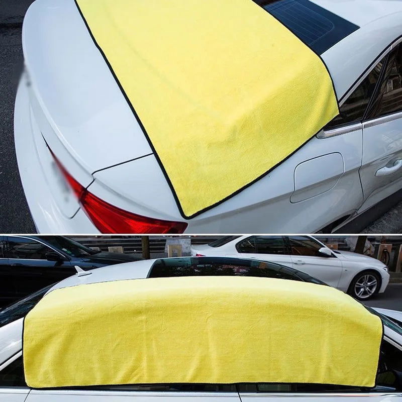 SEAMETAL 160x60cm Car Wash Towel 400GSM Microfiber High Water Absorption Cleaning Towels Thickened Soft Car Washing Drying Cloth - Slobuy