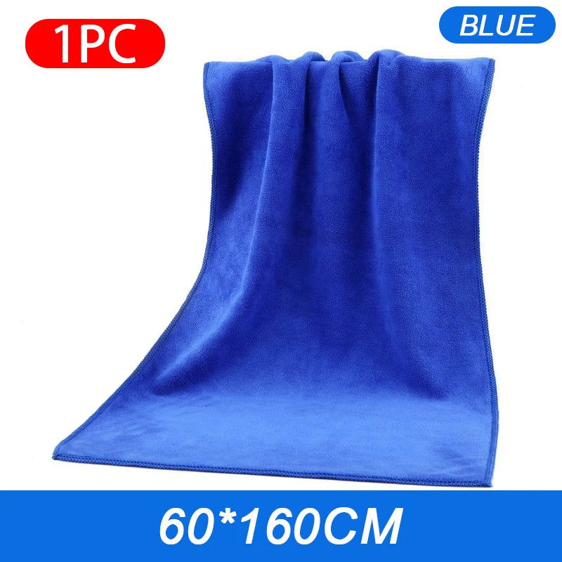 SEAMETAL 160x60cm Car Wash Towel 400GSM Microfiber High Water Absorption Cleaning Towels Thickened Soft Car Washing Drying Cloth - Slobuy