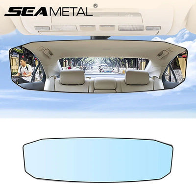 SEAMETAL Car Baby Mirrors Interior Mirror Wide Angle Panoramic Anti Glare Rear View Convex Mirror Reverse Parking Accessories - Slobuy