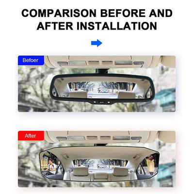SEAMETAL Car Baby Mirrors Interior Mirror Wide Angle Panoramic Anti Glare Rear View Convex Mirror Reverse Parking Accessories - Slobuy