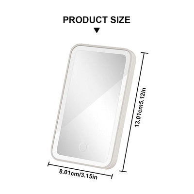 SEAMETAL Car Interior Mirrors Sun Visor Plate LED Makeup Mirror for Girls Women Rechargeable Fill Light Universal Vanity Mirror - Slobuy