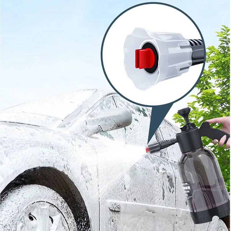 SEAMETAL Car Wash Foam Sprayer 2L Hand Pump Pneumatic Foam Cannon Snow Foam Car Wash Spray Bottle for Car Home Cleaning Tools - Slobuy