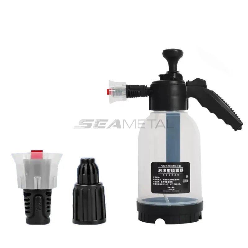 SEAMETAL Car Wash Foam Sprayer 2L Hand Pump Pneumatic Foam Cannon Snow Foam Car Wash Spray Bottle for Car Home Cleaning Tools - Slobuy