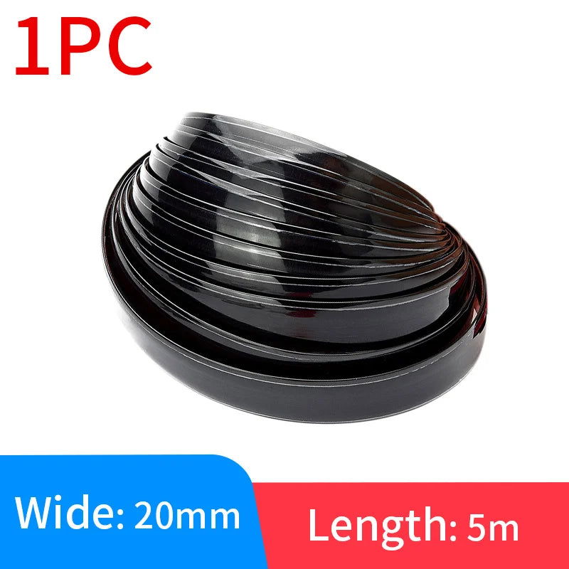 SEAMETAL Car Window Edge Protector Decorative Chrome Strip Non-Fading Waterproof Universal Soft Self-Adhesive Protective Strip - Slobuy