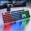 SKYLION H300 Wired 104 Keys Membrane Keyboard Many Kinds of Colorful Lighting Gaming and Office For Windows and IOS System - Slobuy