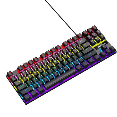 SKYLION K87 Wired Mechanical Keyboard 20 Kinds of Colorful Lighting Gaming and Office For Microsoft Windows and Apple IOS System - Slobuy