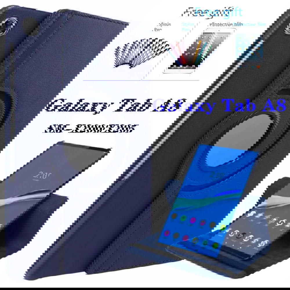 Case For Samsung Galaxy Tab A8 2021 Tablet Cover for Samsung Tab A8 10.5 SM-X200/SM-X205 360 Degree Rotating Leather Cover - Slobuy