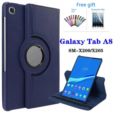 Case For Samsung Galaxy Tab A8 2021 Tablet Cover for Samsung Tab A8 10.5 SM-X200/SM-X205 360 Degree Rotating Leather Cover - Slobuy