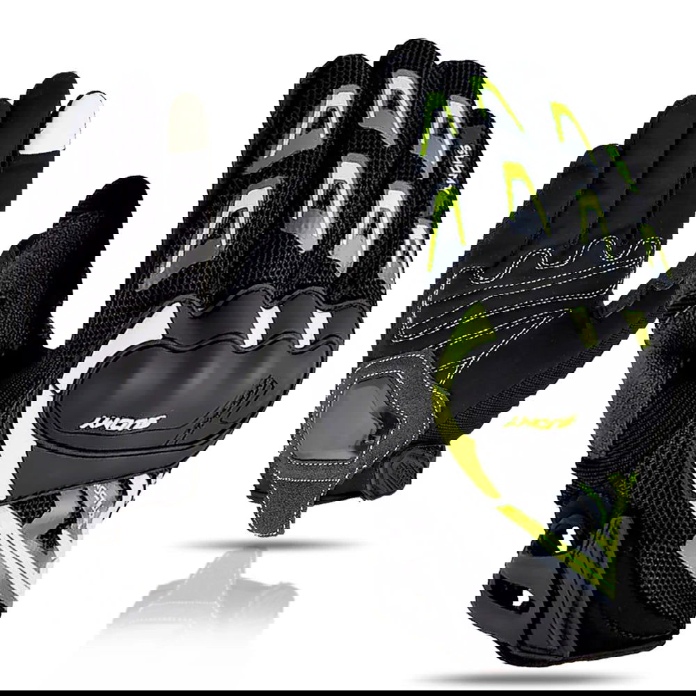 SUOMY Breathable Full Finger Racing Motorcycle Gloves Quality Stylishly Decorated Antiskid Wearable Gloves Large Size XXL Black - Slobuy