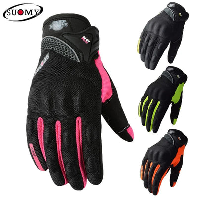SUOMY Summer Motorcycle Gloves Breathable Touch Function Motocross Gloves Full Finger Moto Guantes Racing Gloves S-XXL - Slobuy