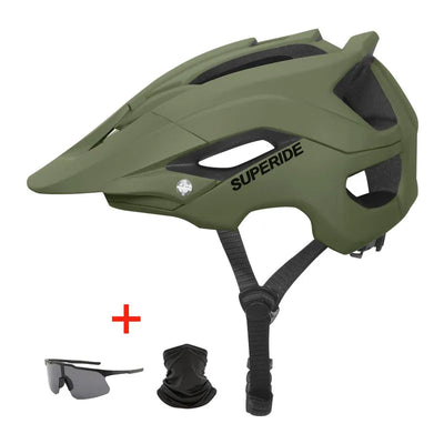 SUPERIDE Outdoor DH MTB Bicycle Helmet Integrally-molded Road Mountain Bike Helmet Ultralight Racing Riding Cycling Helmet - Slobuy