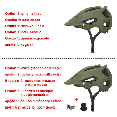 SUPERIDE Outdoor DH MTB Bicycle Helmet Integrally-molded Road Mountain Bike Helmet Ultralight Racing Riding Cycling Helmet - Slobuy