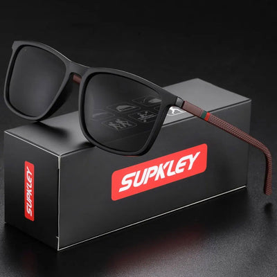 SUPKLEY Sports Sunglasses for Men Polarized Comfortable Wear Square Sun Glasses Male Light Weight Eyewear Accessory with Origina - Slobuy