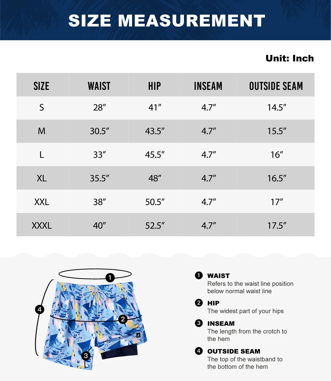 SURFCUZ Mens Swimming Trunks with Compression Liner Stretch Mens Swimwear 2 in 1 Quick Dry Running Gym Swim Shorts for Men - Slobuy