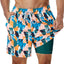 SURFCUZ Mens Swimming Trunks with Compression Liner Stretch Mens Swimwear 2 in 1 Quick Dry Running Gym Swim Shorts for Men - Slobuy