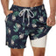 SURFCUZ Mens Swimming Trunks with Compression Liner Stretch Mens Swimwear 2 in 1 Quick Dry Running Gym Swim Shorts for Men - Slobuy