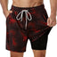 SURFCUZ Mens Swimming Trunks with Compression Liner Stretch Mens Swimwear 2 in 1 Quick Dry Running Gym Swim Shorts for Men - Slobuy