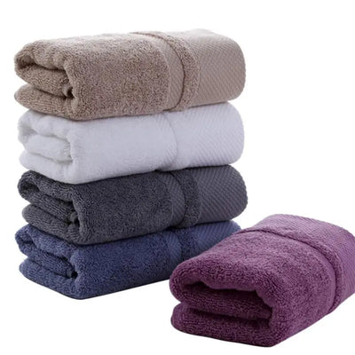 Thickened cotton bath towel increases water absorption adult bath towel solid color soft affinity face towel