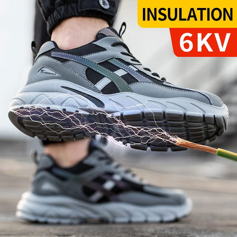 Safety Shoes Men New Steel Toe Men's Work Shoes Puncture Proof Work Sneaker Male Protective Footwear Work Man Boots Safety Boots - Slobuy