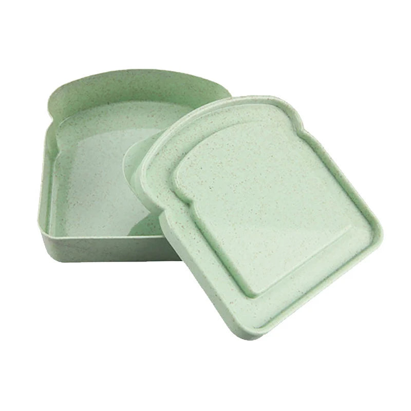 Sandwich Containers Lunch Box Toast Storage Box With Lid Portable Food Storage Case Reusable Microwave Lunch Box Sandwich Case - Slobuy