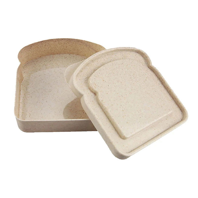Sandwich Containers Lunch Box Toast Storage Box With Lid Portable Food Storage Case Reusable Microwave Lunch Box Sandwich Case - Slobuy
