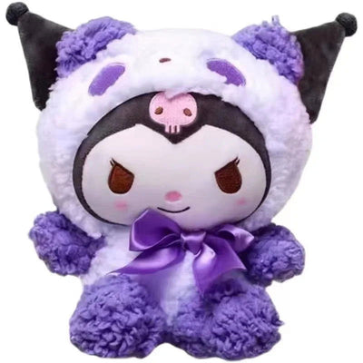 Sanrio 25Cm Anime Sanriod Toys Kawaii Kuromi  Cinnamorol Plush Soft Stuffed Animals Doll Plushie Pillow Children's Toys Gifts - Slobuy