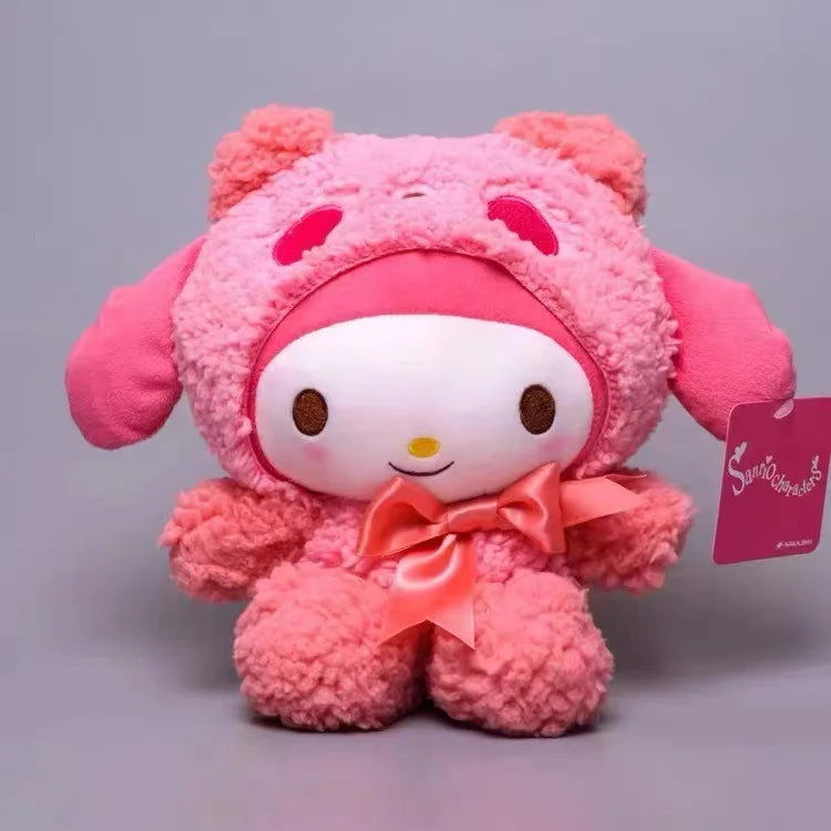 Sanrio 25Cm Anime Sanriod Toys Kawaii Kuromi Mymelody Cinnamorol Plush Soft Stuffed Animals Doll Plushie Pillow Xmas Gift Decor - Slobuy