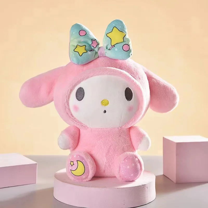 Sanrio 25Cm Anime Sanriod Toys Kawaii Kuromi Mymelody Cinnamorol Plush Soft Stuffed Animals Doll Plushie Pillow Xmas Gift Decor - Slobuy