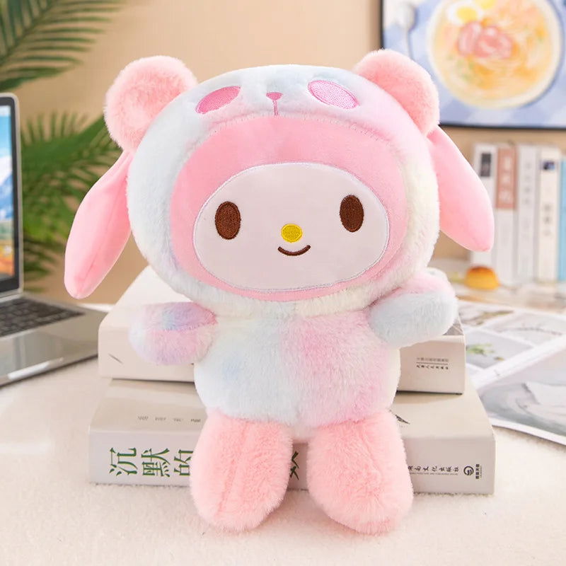 Sanrio 25Cm Anime Sanriod Toys Kawaii Kuromi Mymelody Cinnamorol Plush Soft Stuffed Animals Doll Plushie Pillow Xmas Gift Decor - Slobuy