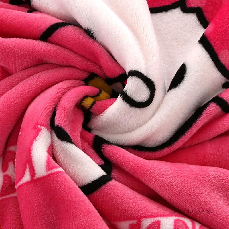 Sanrio Hello Kitty Plush Blanket Bed Sheet Children Adult Soft Blankets Cartoon Aircondition Nap Blanket Spring Fluffy Quilt - Slobuy