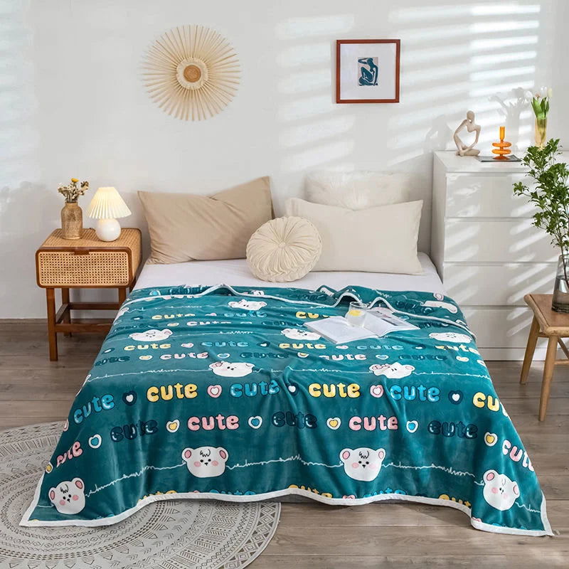 Sanrio Hello Kitty Plush Blanket Bed Sheet Children Adult Soft Blankets Cartoon Aircondition Nap Blanket Spring Fluffy Quilt - Slobuy