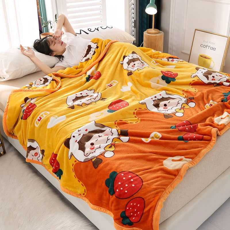 Sanrio Hello Kitty Plush Blanket Bed Sheet Children Adult Soft Blankets Cartoon Aircondition Nap Blanket Spring Fluffy Quilt - Slobuy