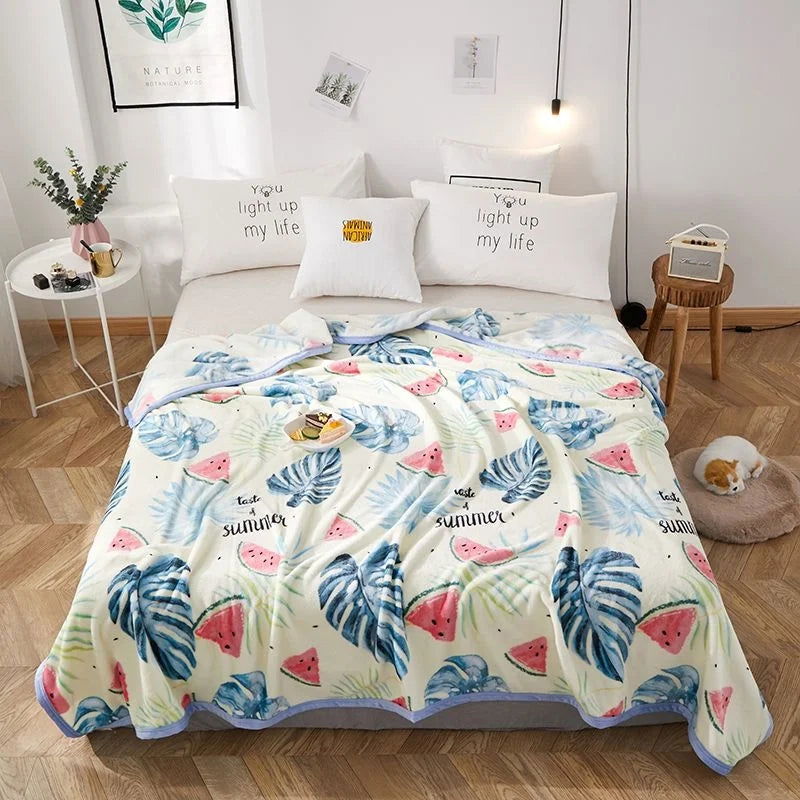 Sanrio Hello Kitty Plush Blanket Bed Sheet Children Adult Soft Blankets Cartoon Aircondition Nap Blanket Spring Fluffy Quilt - Slobuy