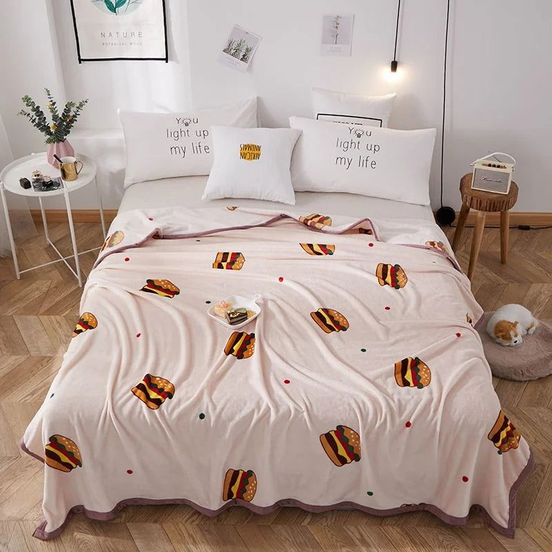 Sanrio Hello Kitty Plush Blanket Bed Sheet Children Adult Soft Blankets Cartoon Aircondition Nap Blanket Spring Fluffy Quilt - Slobuy