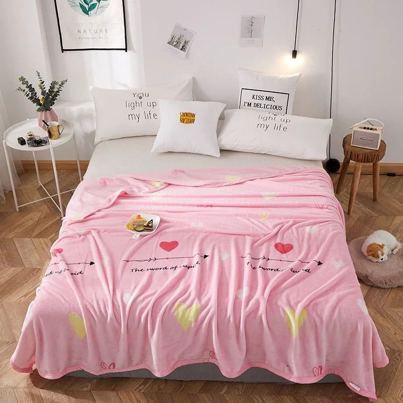 Sanrio Hello Kitty Plush Blanket Bed Sheet Children Adult Soft Blankets Cartoon Aircondition Nap Blanket Spring Fluffy Quilt - Slobuy