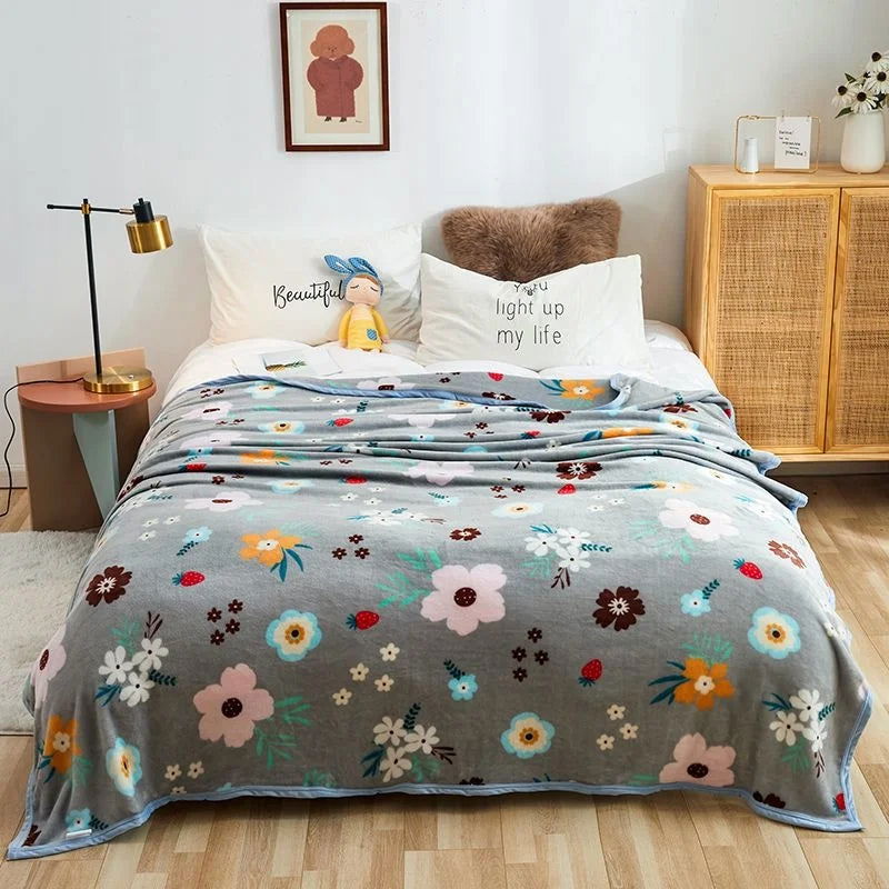 Sanrio Hello Kitty Plush Blanket Bed Sheet Children Adult Soft Blankets Cartoon Aircondition Nap Blanket Spring Fluffy Quilt - Slobuy