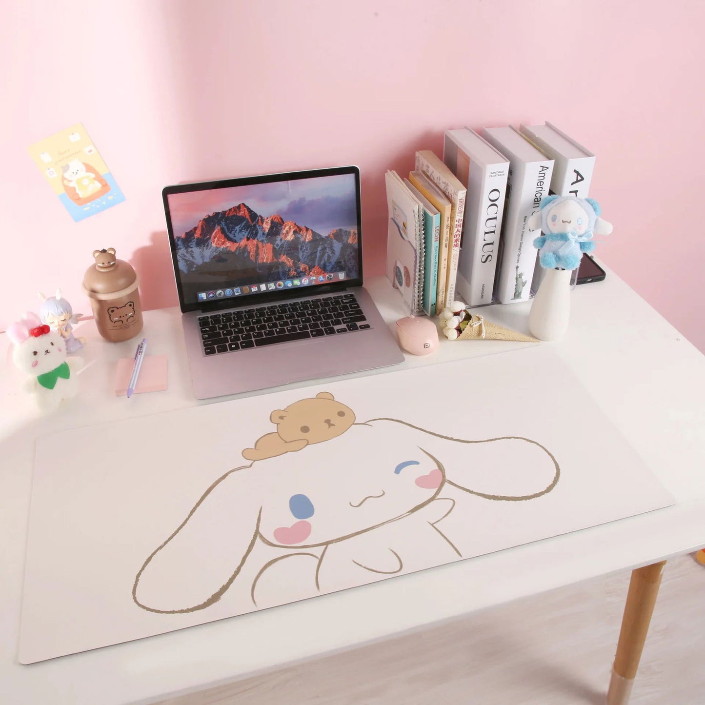 Sanrio Large Size Office Desk Mat Hello Kitty Melody Kuromi Cinnamoroll Non-slip Computer Mouse Pad Game Pads Pc Accessories - Slobuy