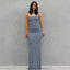 Satin Slip Sleeveless Backless Maxi Dress Women 2023 Y2K Summer Bodycon Elegant Sexy Outfits Ladies Birthday Party Club Sundress - Slobuy