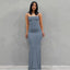 Satin Slip Sleeveless Backless Maxi Dress Women 2023 Y2K Summer Bodycon Elegant Sexy Outfits Ladies Birthday Party Club Sundress - Slobuy