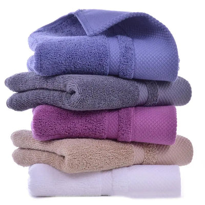 Thickened cotton bath towel increases water absorption adult bath towel solid color soft affinity face towel